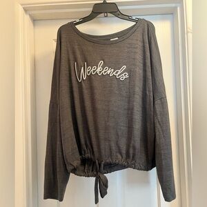 Cozy lightweight Weekends sweatshirt